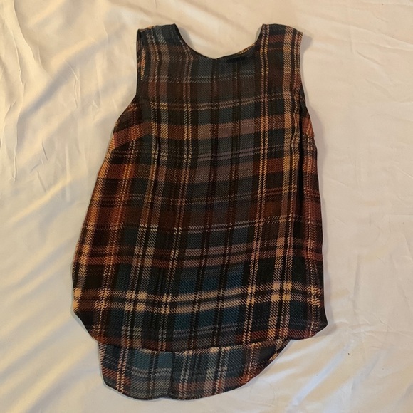 Plaid Work Blouse - Picture 1 of 4